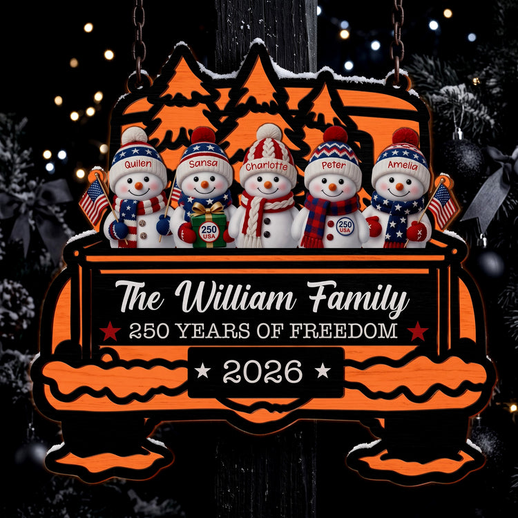 America 250Th Anniversary Christmas Gifts For Mom, Dad, Family - Personalized Wood Sign 2