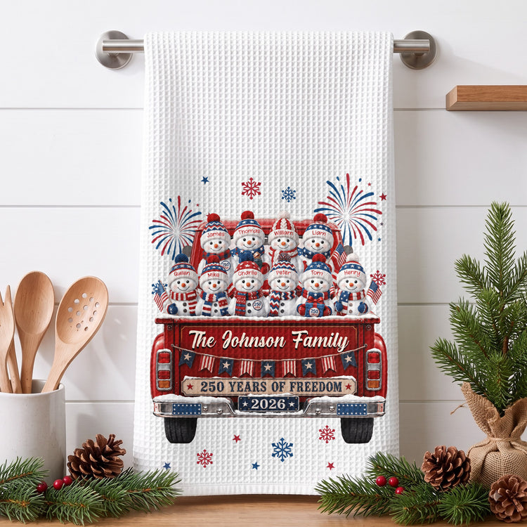 America 250Th Anniversary Christmas Gifts For Mom, Family - Personalized Kitchen Towel 2