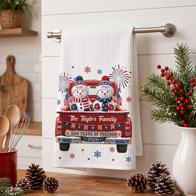America 250Th Anniversary Christmas Gifts For Mom, Family - Personalized Kitchen Towel