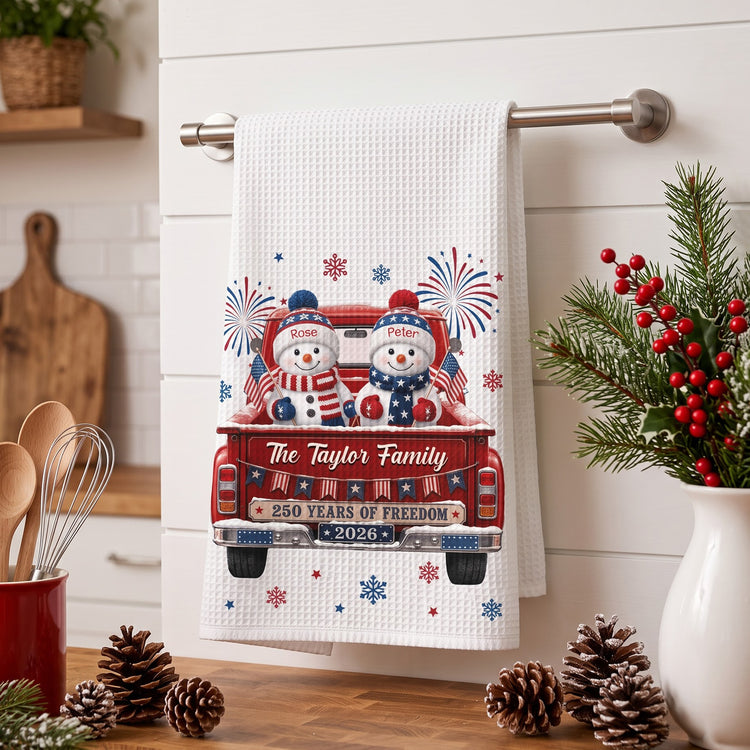 America 250Th Anniversary Christmas Gifts For Mom, Family - Personalized Kitchen Towel 1