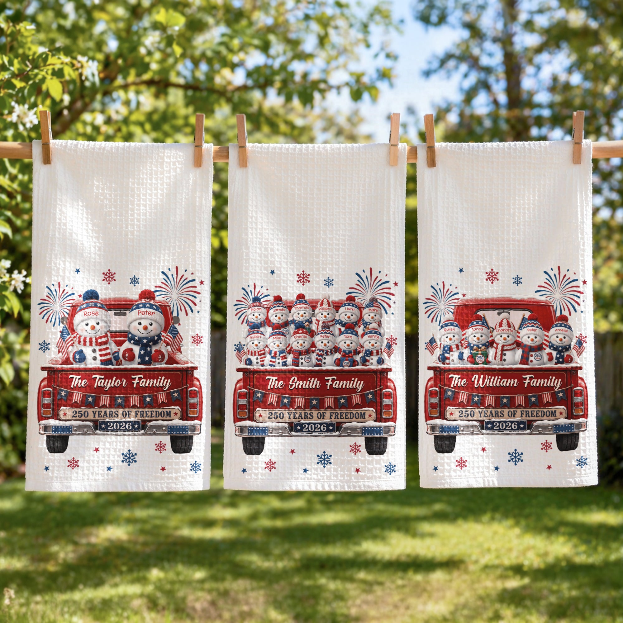 America 250Th Anniversary Christmas Gifts For Mom, Family - Personalized Kitchen Towel 3