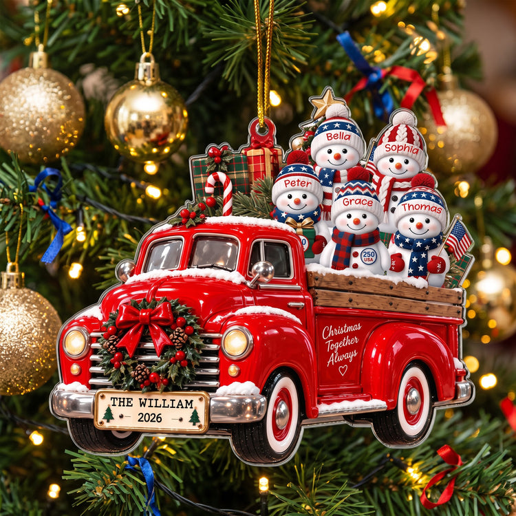 America 250Th Anniversary Snowman - Personalized Ornament 2