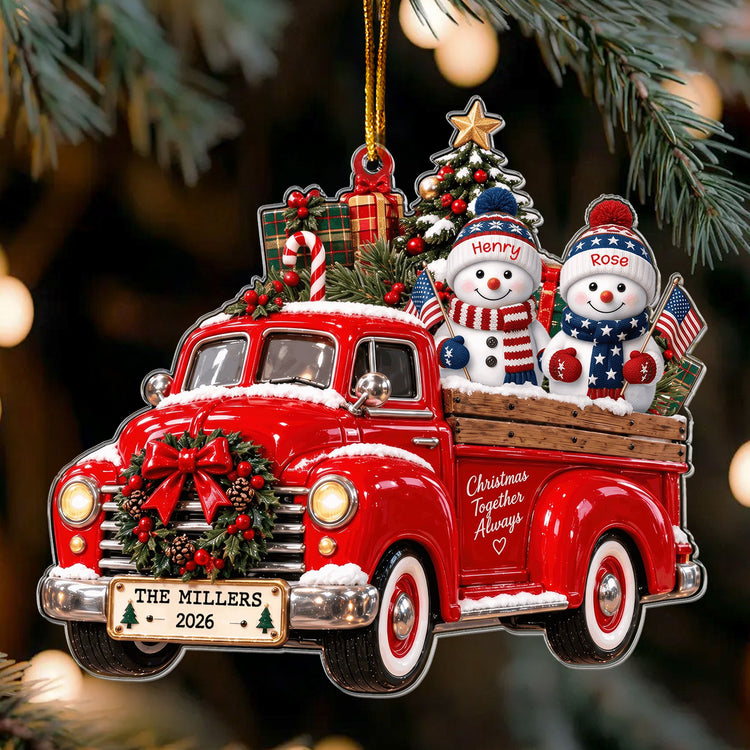 America 250Th Anniversary Snowman - Personalized Ornament 3