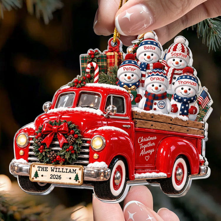 America 250Th Anniversary Snowman - Personalized Ornament 4
