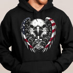 American Eagle Wings & Soldiers Praying Cross - Shirt