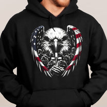 American Eagle Wings & Soldiers Praying Cross - Shirt