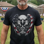 American Eagle Wings & Soldiers Praying Cross - Shirt