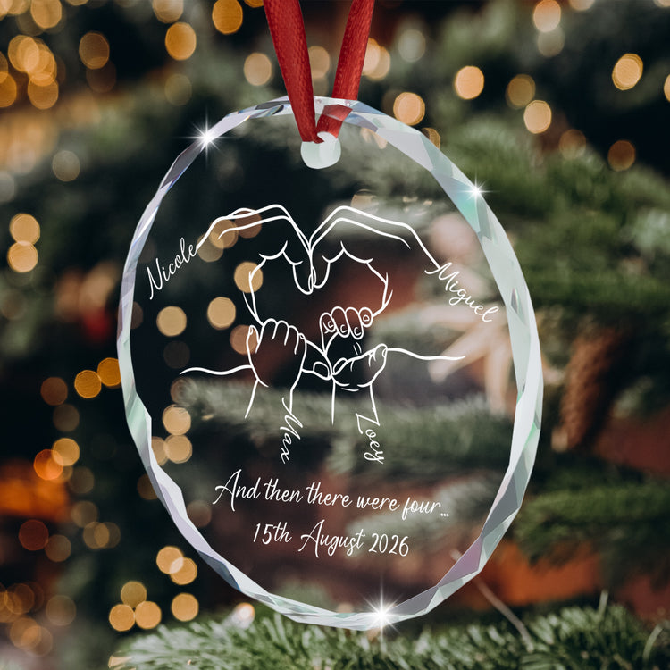 And Then There Were Three... Family Of 3,4,5 - Gifts For New Parents - Personalized Ornament 6