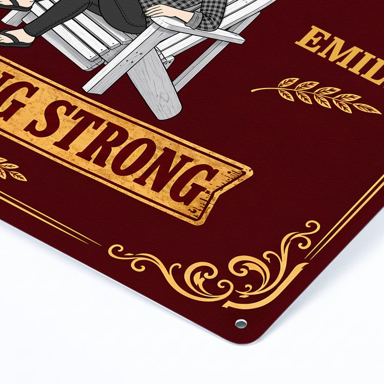 Annoying Each Other Since Still Going Strong Couple Gifts New Version - Personalized Metal Sign 5