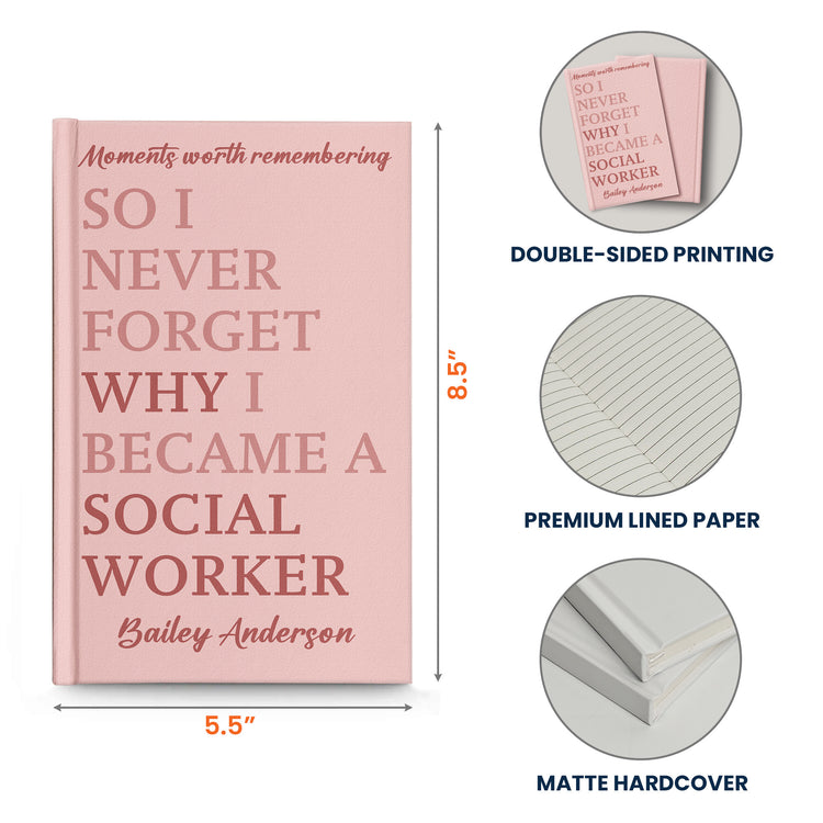 Appreciation Gift For Coworker, Teacher, Nurse, Social Worker - Personalized Journal 8