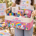 Art Supply Basket For Painting Lover Kids, Grandkids - Personalized Storage Basket 5