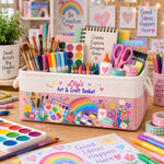 Art Supply Basket For Painting Lover Kids, Grandkids - Personalized Storage Basket 6