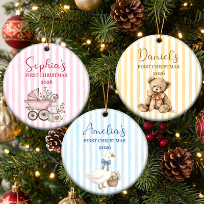 Baby's First Christmas Keepsake - Personalized Ornament