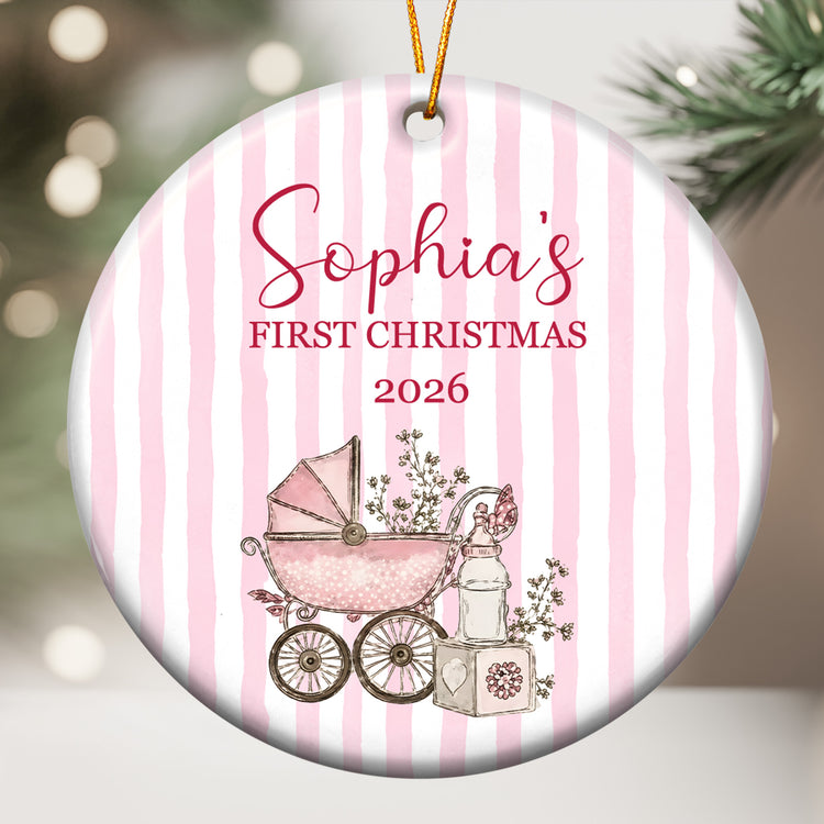 Baby'S First Christmas Keepsake - Personalized Ornament 2