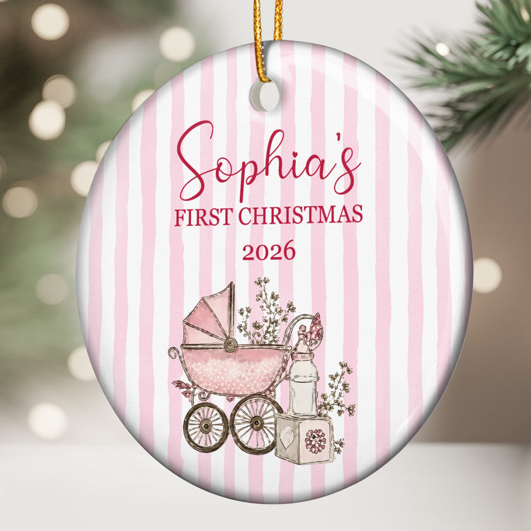 Baby'S First Christmas Keepsake - Personalized Ornament 3