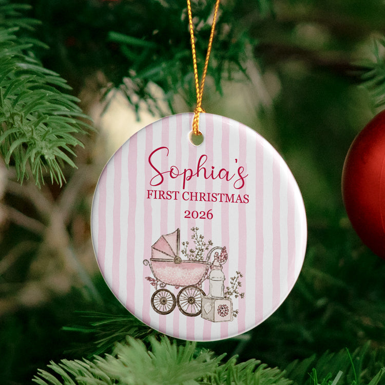 Baby'S First Christmas Keepsake - Personalized Ornament 5