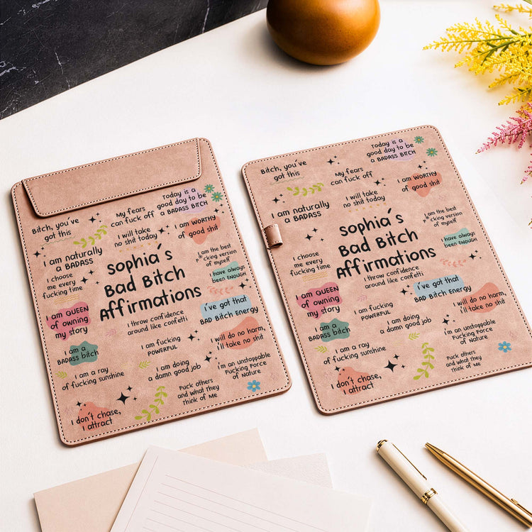 Bad B*Tch Affirmations - For Coworkers, Friends, Self Gift - Personalized Clipboard 2