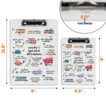 Bad BTch Affirmations - For Coworkers, Friends, Self Gift - Personalized Clipboard 5