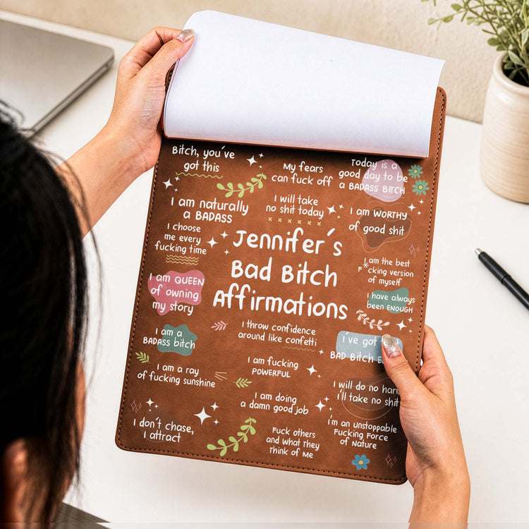 Bad B*Tch Affirmations - For Coworkers, Friends, Self Gift - Personalized Clipboard 5
