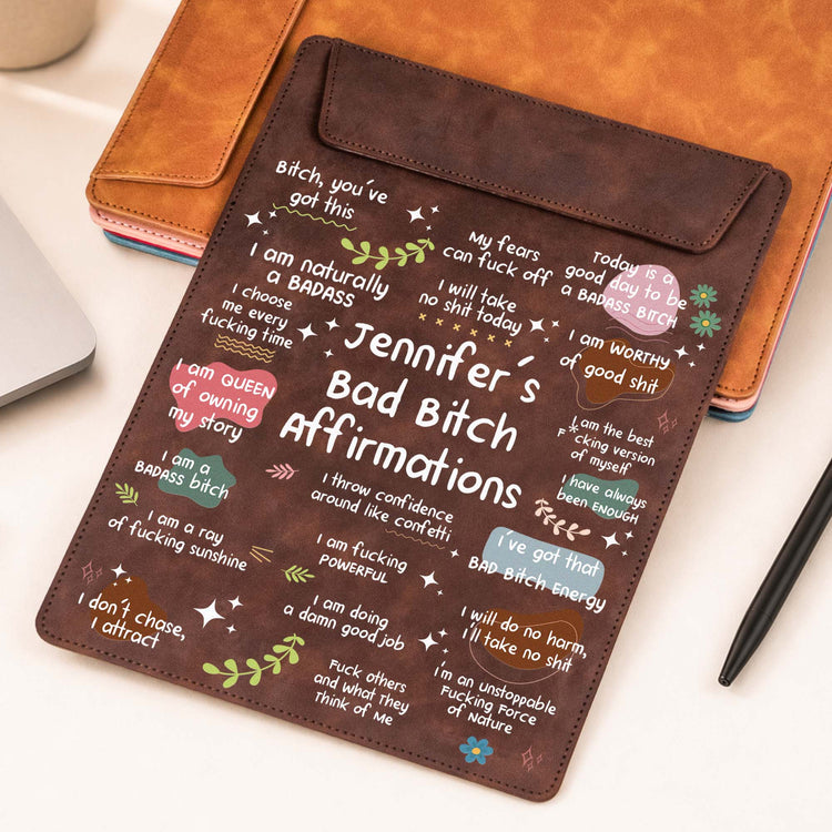 Bad B*Tch Affirmations - For Coworkers, Friends, Self Gift - Personalized Clipboard 8