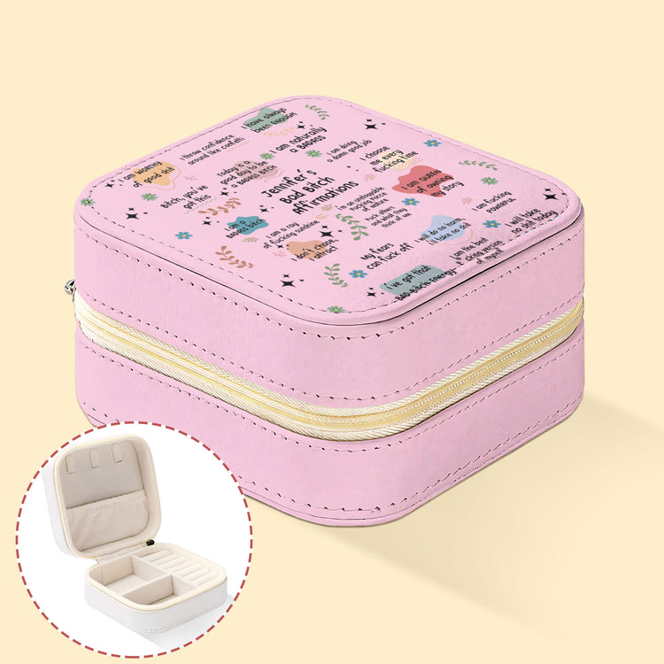 Bad BTch Affirmations - For Coworkers, Friends, Self Gift - Personalized Jewelry Box 3