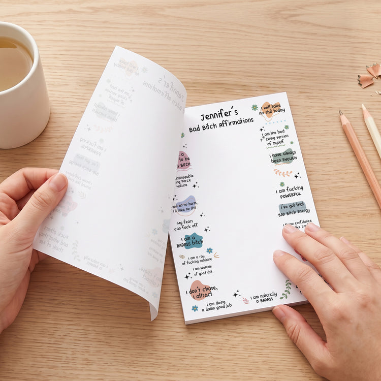 Bad B*Tch Affirmations - For Coworkers, Friends, Self Gift - Personalized Notepad 2