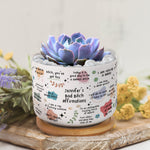 Bad B*Tch Affirmations - For Coworkers, Friends, Self Gift - Personalized Plant Pot 4