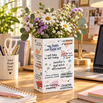Bad Btch Affirmations - For Coworkers, Friends, Self Gift - Personalized Vase 2