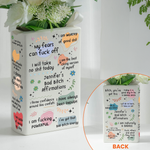 Bad Btch Affirmations - For Coworkers, Friends, Self Gift - Personalized Vase 3