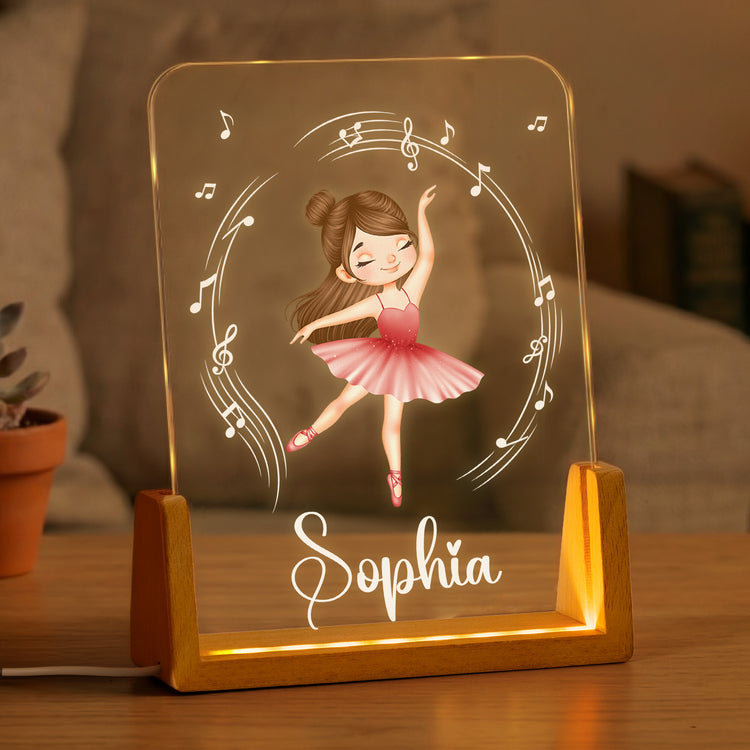 Ballet Girl Custom Name & Character Gift For Ballerina, Ballet Lovers - Personalized Night Light 1
