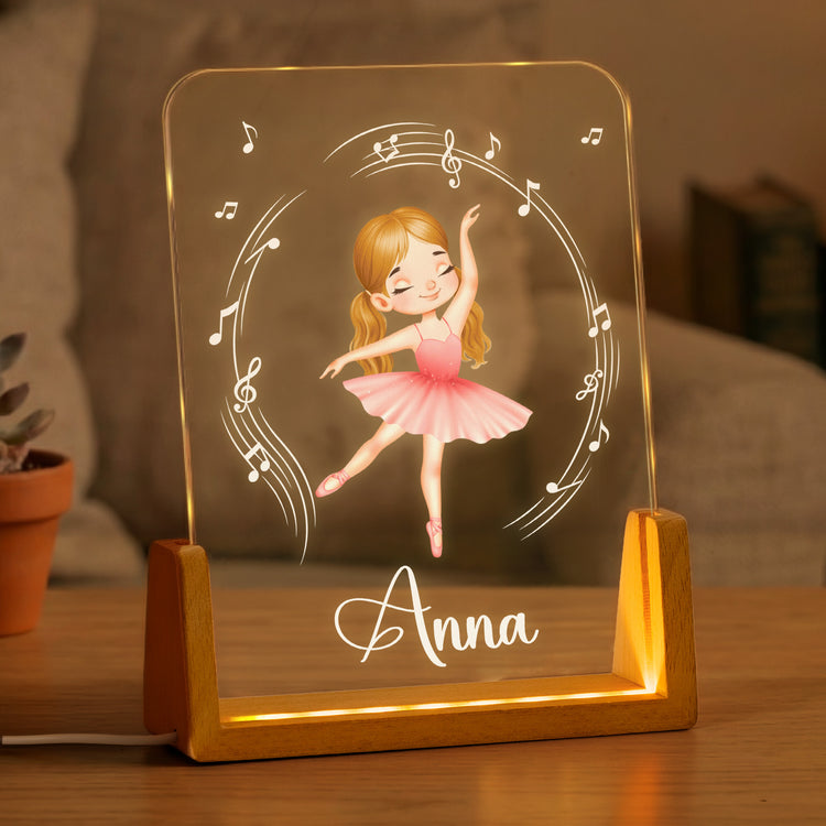 Ballet Girl Custom Name & Character Gift For Ballerina, Ballet Lovers - Personalized Night Light 3