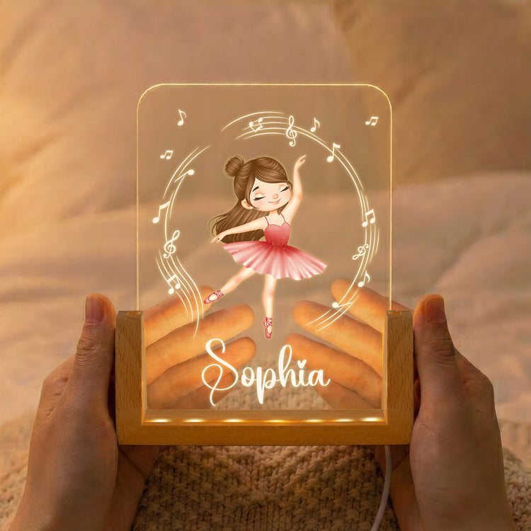 Ballet Girl Custom Name & Character Gift For Ballerina, Ballet Lovers - Personalized Night Light 4
