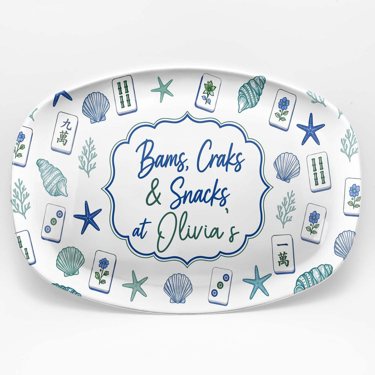 Bams, Craks & Snacks Mahjong Serving Platter Gift Idea - Personalized Platter 6