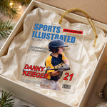 Baseball Kid On The Magazine - Personalized Ornament 3