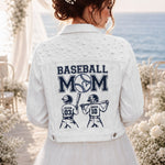 Baseball Mom, Softball Mom - Custom With Kids - Personalized Denim Jacket 3