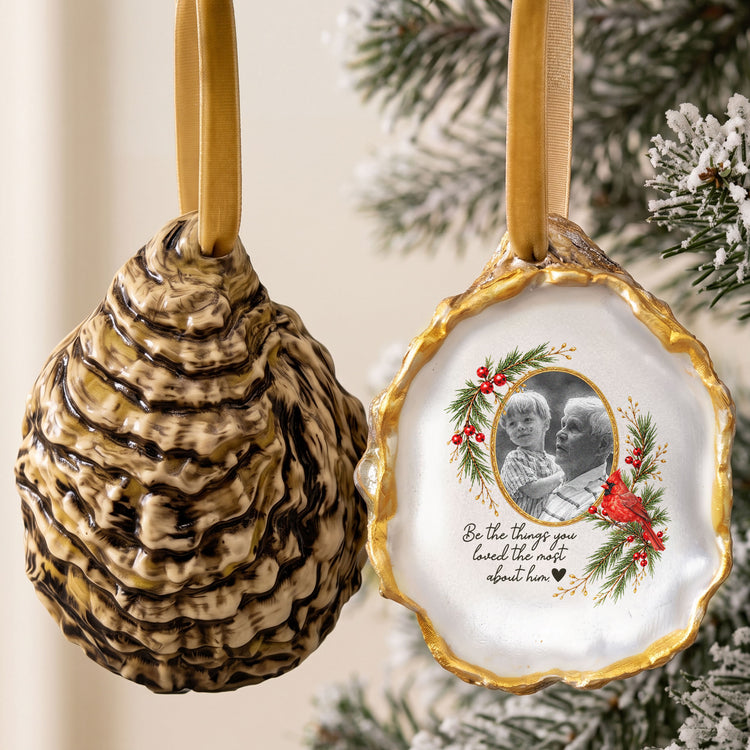Be The Things You Loved The Most About Her, Him Oyster - Memorial Loss Gifts - Personalized Ornament 4