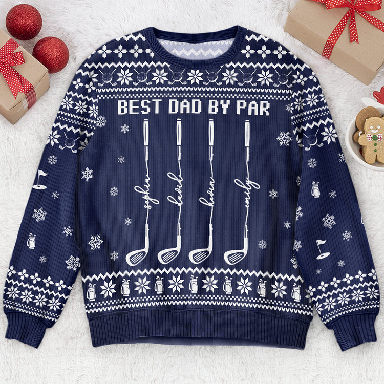 Best Dad By Par - Personalized Sweater 2
