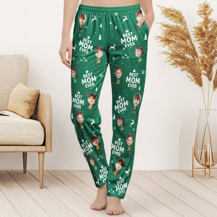 Best Dad Ever Custom Photo Christmas Gifts For Men, Husband, Dad - Personalized Lounge Pants 2