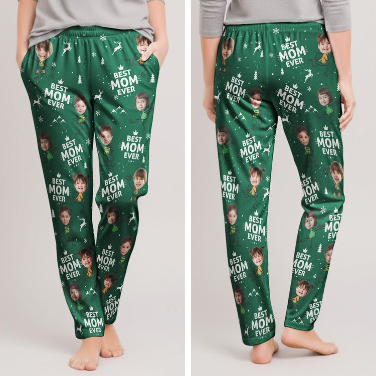Best Dad Ever Custom Photo Christmas Gifts For Men, Husband, Dad - Personalized Lounge Pants 4