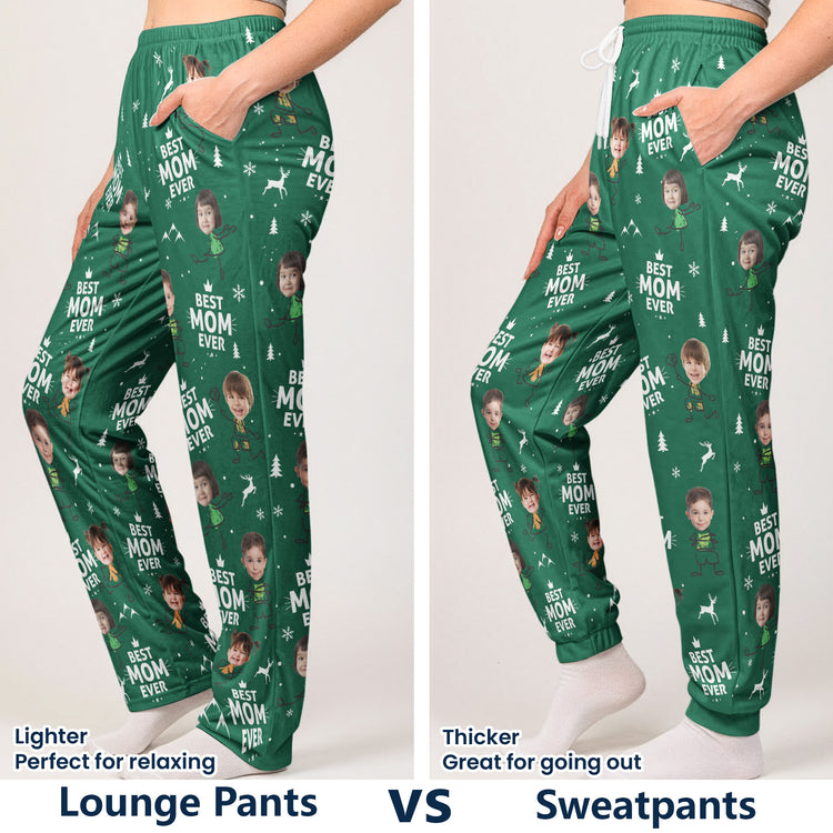 Best Dad Ever Custom Photo Christmas Gifts For Men, Husband, Dad - Personalized Lounge Pants 5