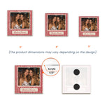 Best Friend Custom Photo - Christmas Gifts For Bestie, Sister - Vintage Stripe - Personalized Magnet 9