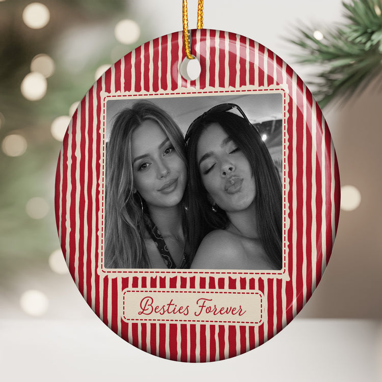 Best Friend Photo Ornament - Birthday Gifts For Bestie, Sister - Personalized Ornament 2