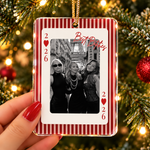 Best Friends Partners In Crime Beacause We're Iconic Custom Photo For BFF - Personalized Ornament 1