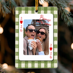 Best Friends Partners In Crime Beacause We're Iconic Custom Photo For BFF - Personalized Ornament 2