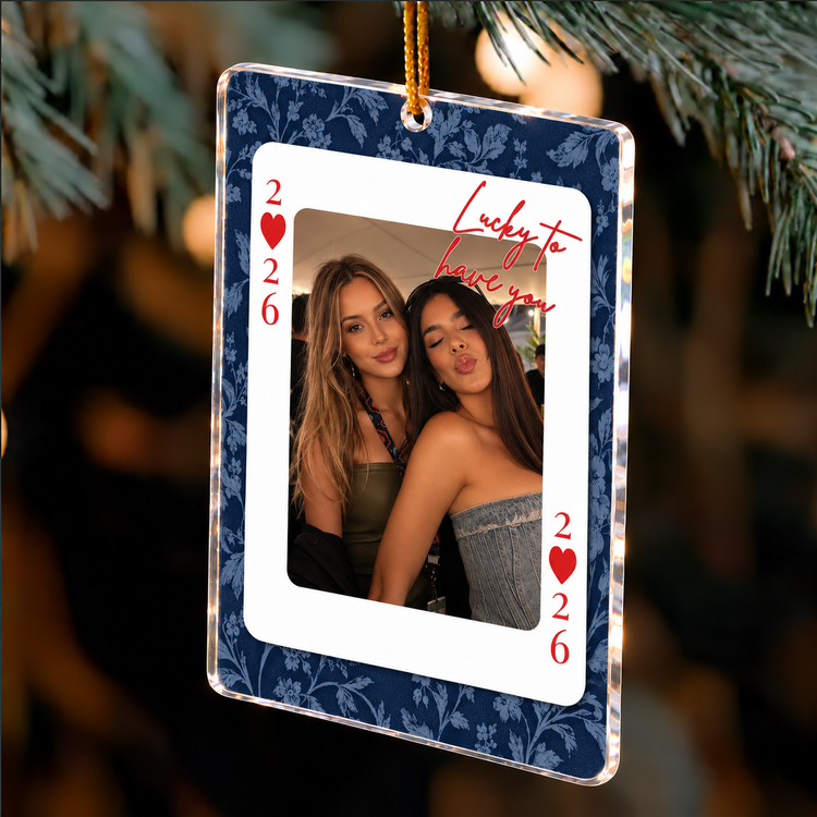 Best Friends Partners In Crime Beacause We're Iconic Custom Photo For BFF - Personalized Ornament 4