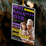 Best Grandma Ever Magazine Title - Personalized Ornament 5