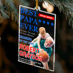 Best Grandpa Ever Magazine Title - Personalized Ornament 5