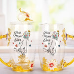 Best Mom Ever Mom Gifts Hands Holding - Personalized Enamel Flower Tea Cup