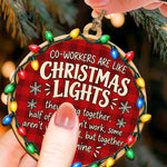 Best Team - Custom Name Crosswords - Coworkers Are Like Christmas Lights - Personalized Ornament 2