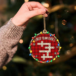 Best Team - Custom Name Crosswords - Coworkers Are Like Christmas Lights - Personalized Ornament 4